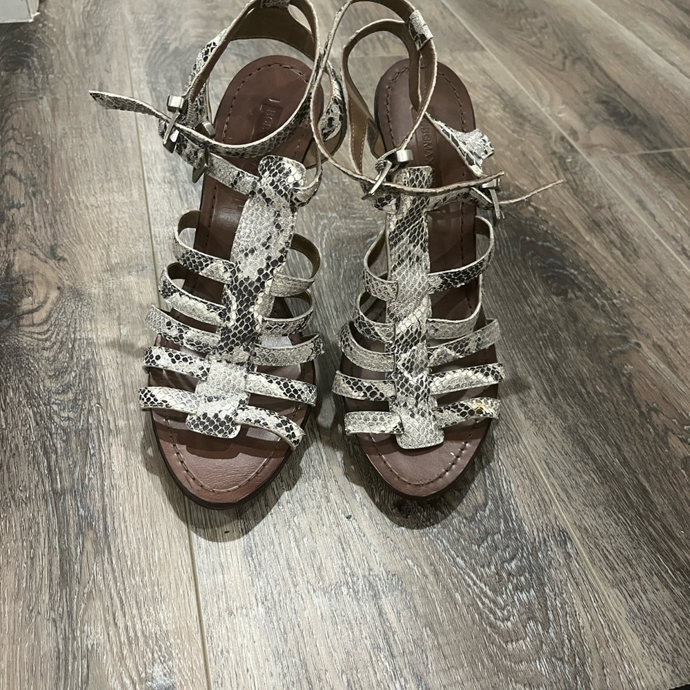 Coach Beige and Brown Wedge Sandals - Picture 12 of 15